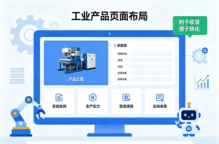 工业企业官网产品页布局设计